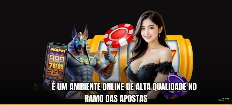 Imagem promocional do aplicativo mobile da ox777